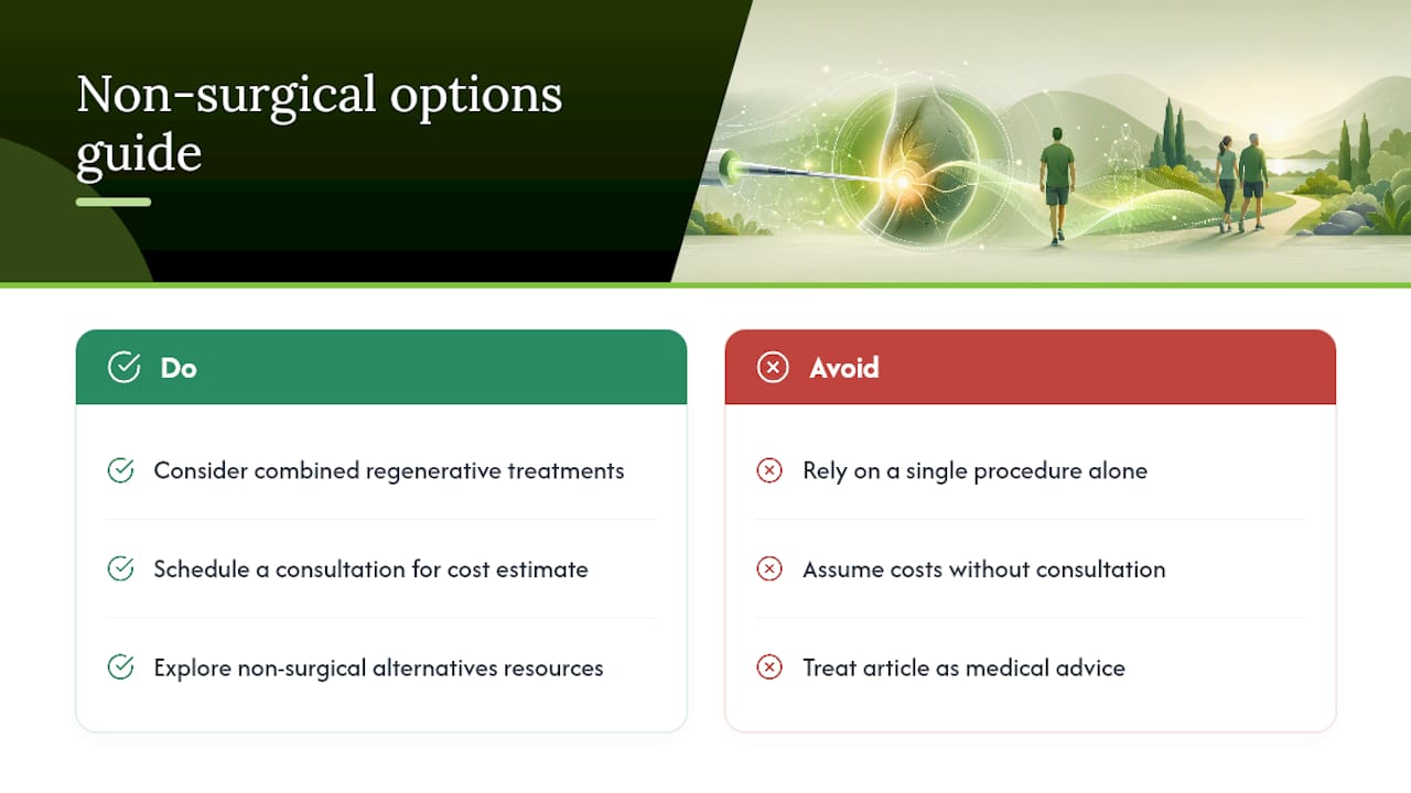 A Straightforward Path to Non-Surgical Pain Relief — overview diagram