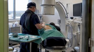 Fluoroscopy-guided lumbar ablation procedure