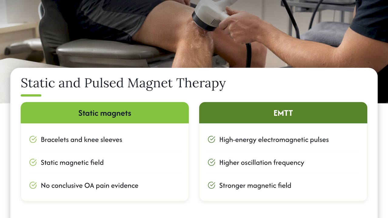 What EMTT stands for and how it differs from other magnet therapy — overview diagram